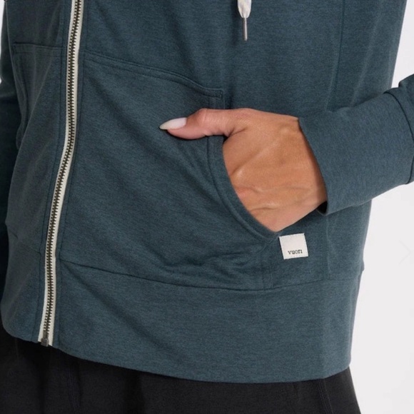 Vuori Halo Performance Zip-up Hoodie Green/Blue XS - Picture 4 of 7